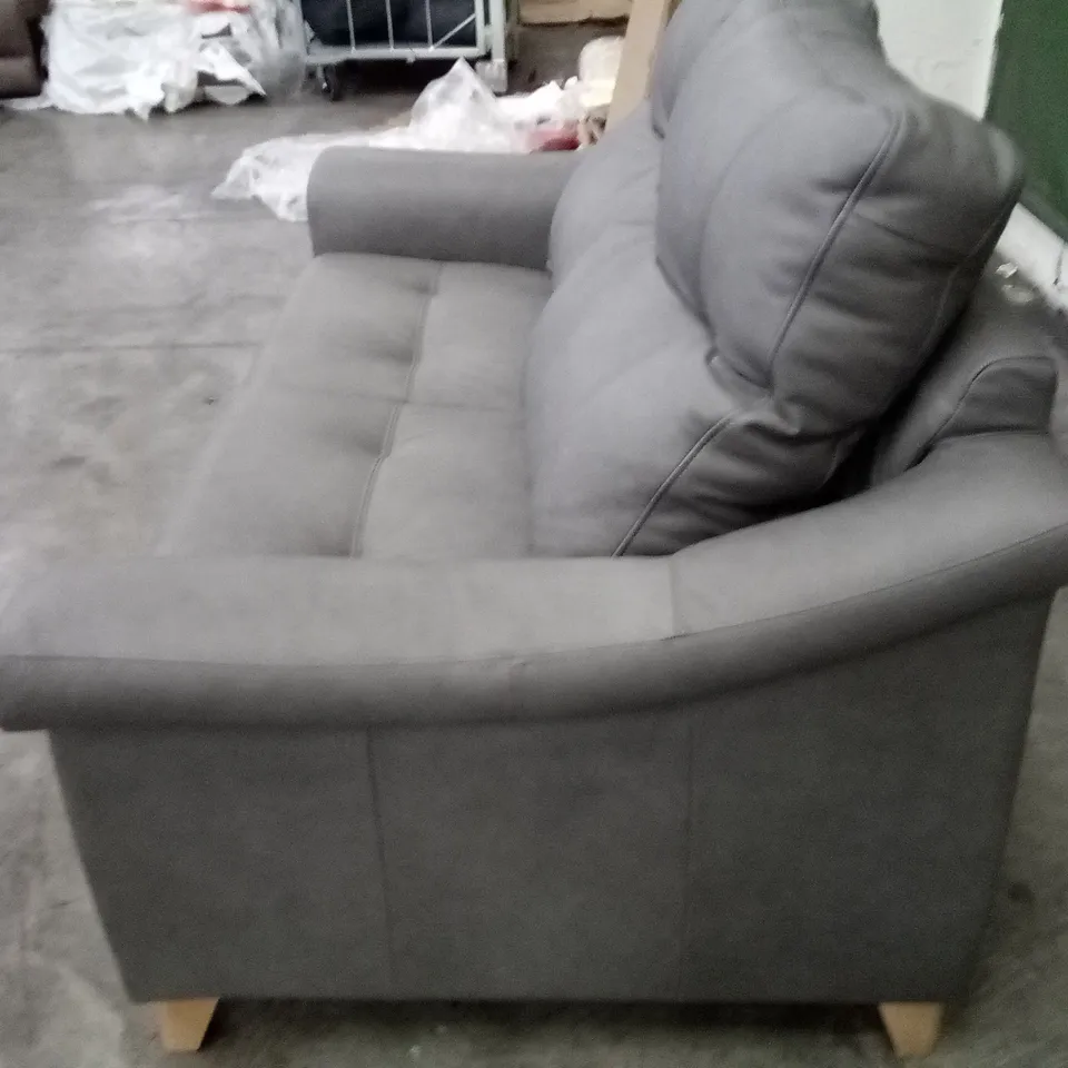 DESIGNER G PLAN RILEY SMALL SOFA - TEXAS CHARCOAL LEATHER 