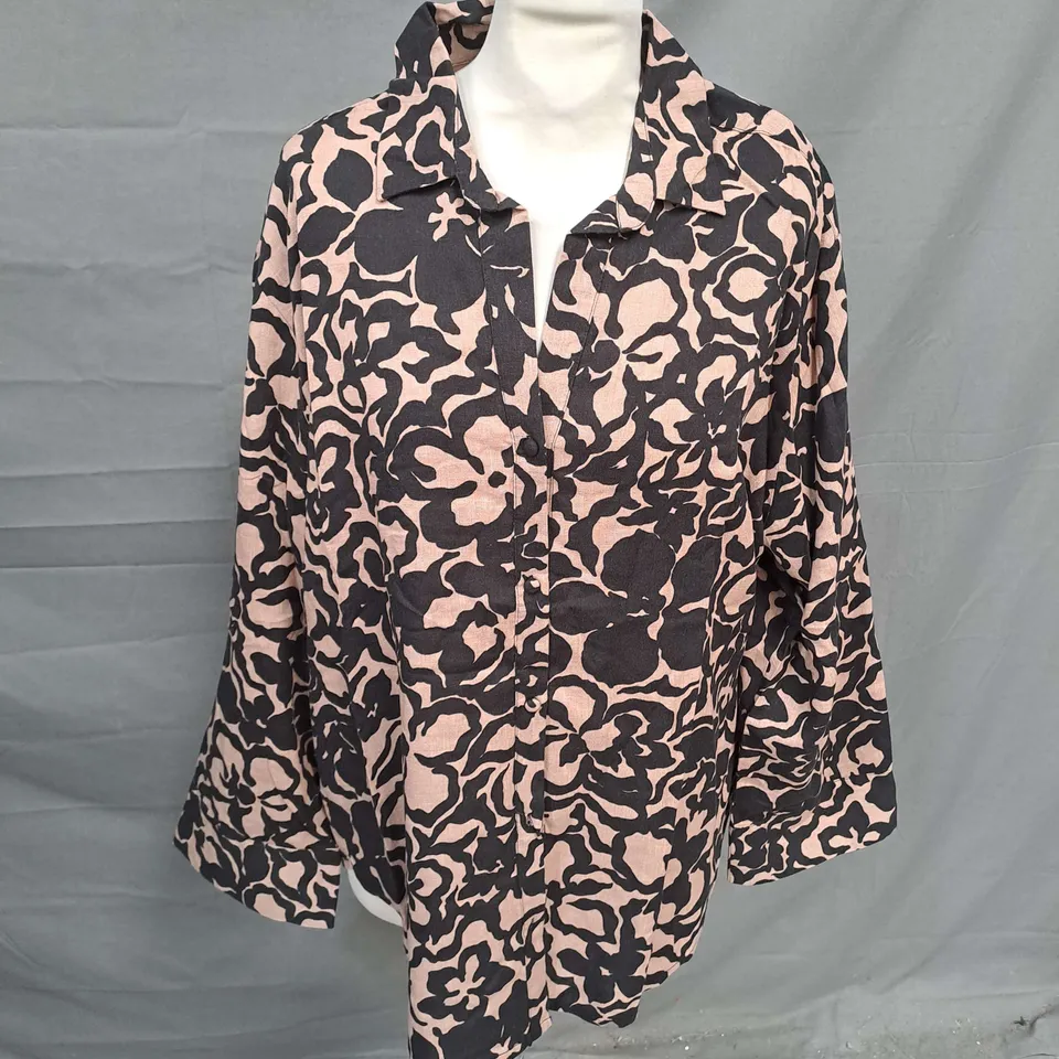 NOBODY'S CHILD TAMAR SHIRT IN BROWN SIZE 10