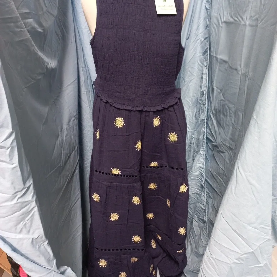 NOBODYS CHILD ELIZABETH SCARLETT CALLOWAY MIDI DRESS IN NAVY - UK 14