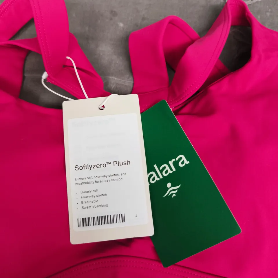HALARA PINK WOMEN'S SPORTS TOP – SOFTLYZERO PLUSH FABRIC, TAG ATTACHED SIZE M