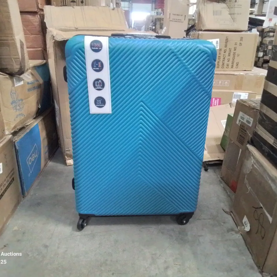 BOXED NEO ELECTRIC BLUE HARD SHELL LUGGAGE SUITCASE