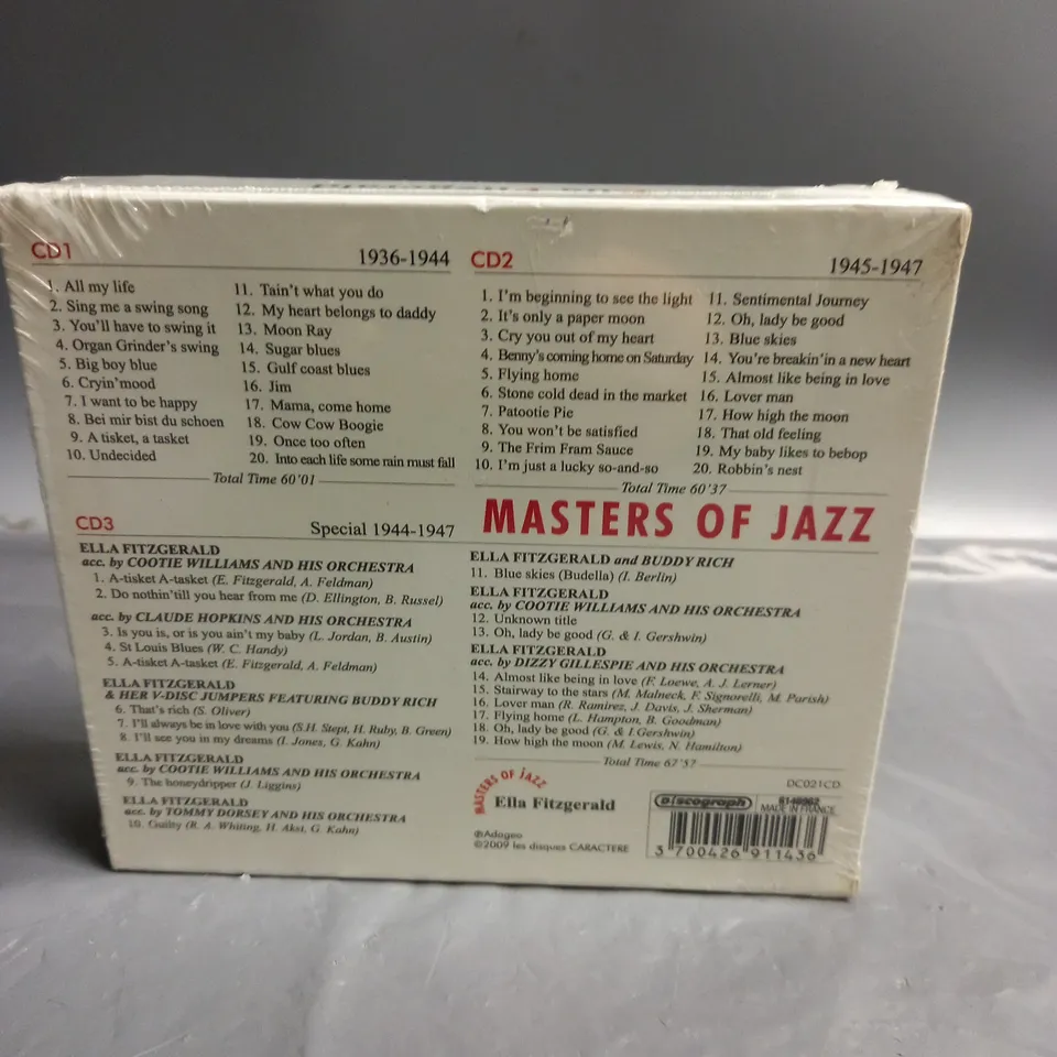 SEALED ELLA FITZGERALD MASTER OF JAZZ 3 CD COLLECTION