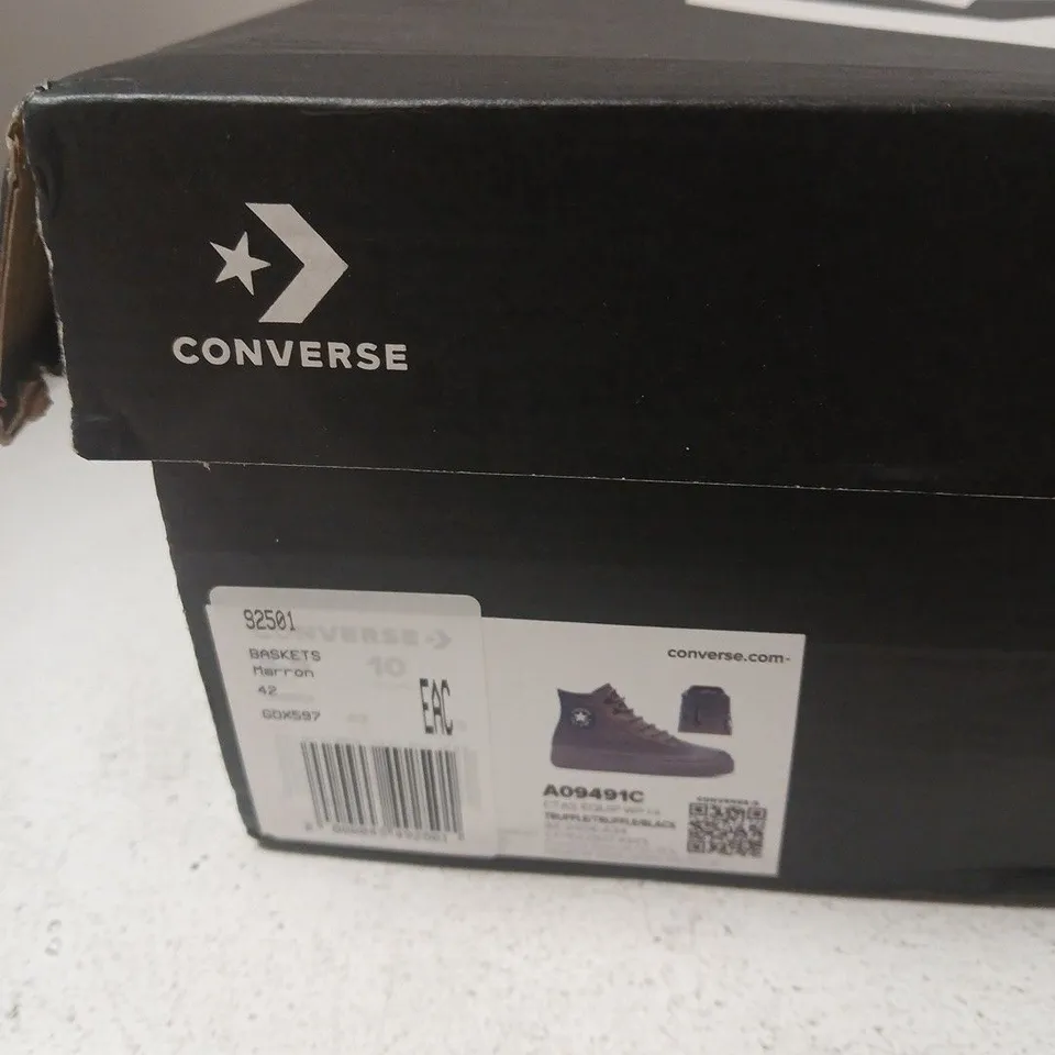 CONVERSE ALL STAR HIGH-TOP SNEAKERS, BROWN, UK 7.5