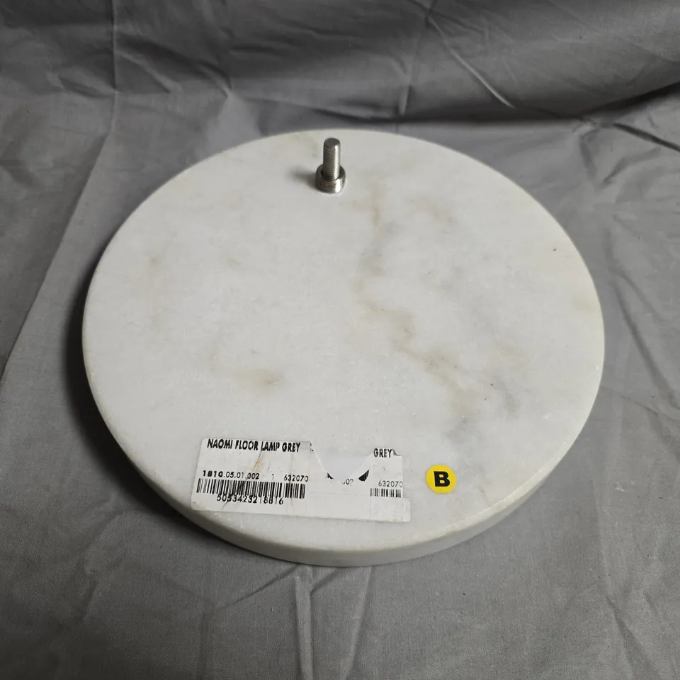 NAOMI FLOOR LAMP GREY – ROUND MARBLE BASE