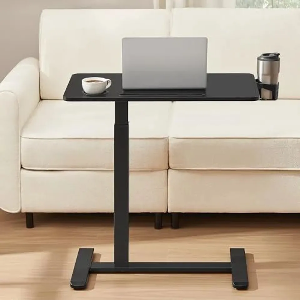 BOXED VASAGLE SIDE TABLE WITH WHEELS, MOBILE BAR TABLE