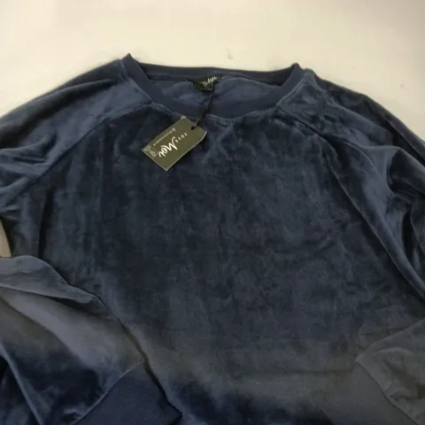 POUR MOI NAVY VELOUR TOP, UK SIZE 12