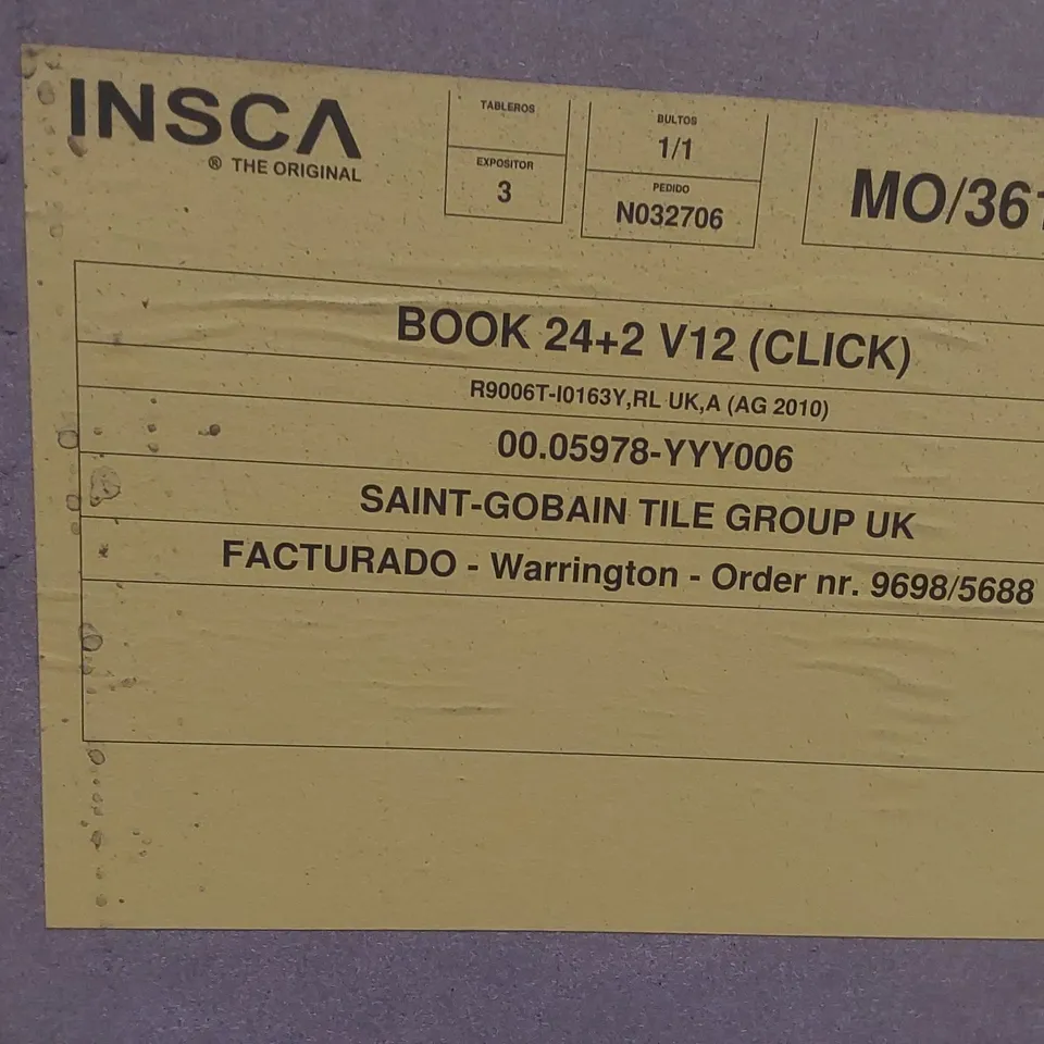 PALLET CONTAINING COMMERCIAL DISPLAY UNIT PARTS