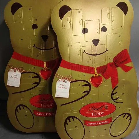 LOT OF 2 LINDT TEDDY ADVENT CALENDERS