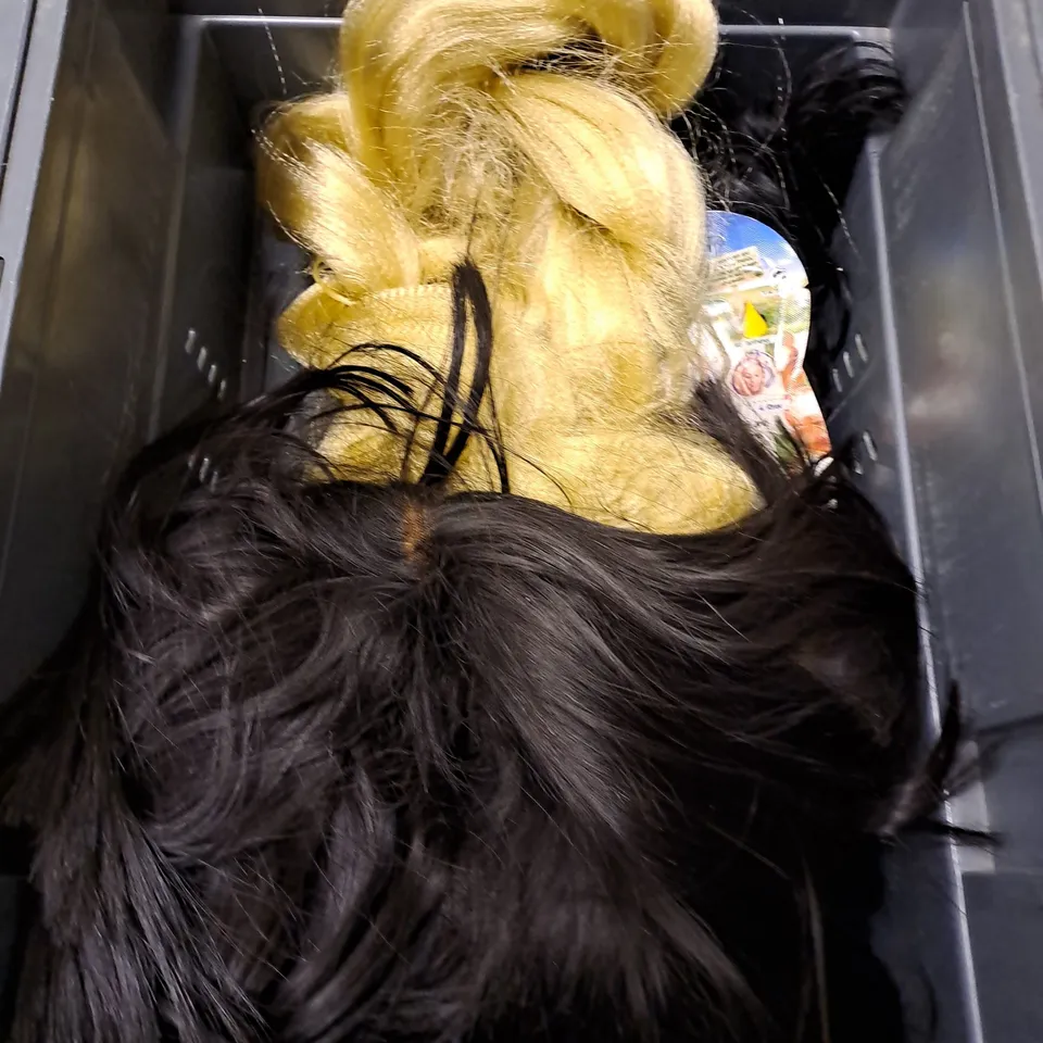LOT OF 11 ASSORTED WIG AND HAIR PIECE ITEMS 