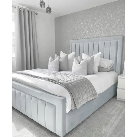 BAGGED ABIANNA UPHOLSTERED DOUBLE BED (4 ITEMS)