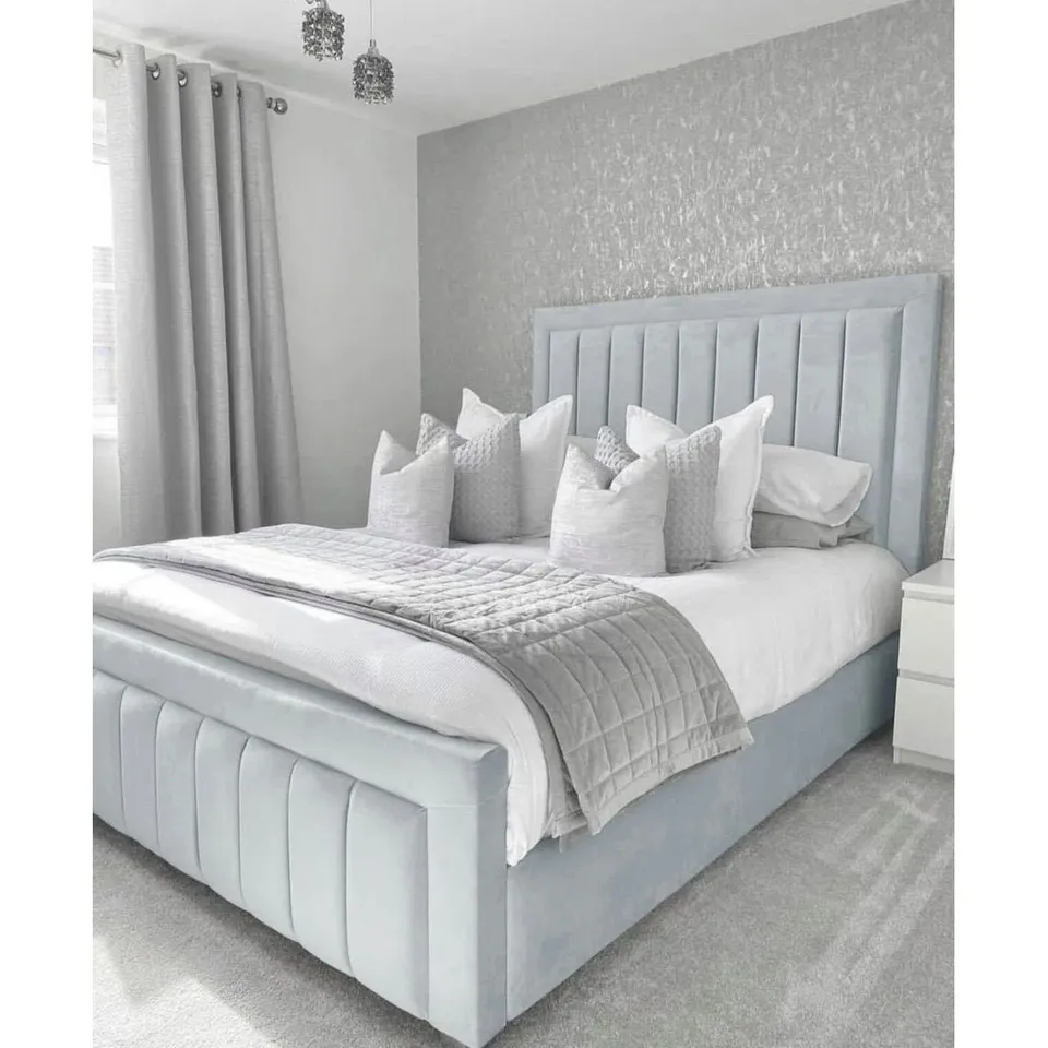 BAGGED ABIANNA UPHOLSTERED DOUBLE BED (4 ITEMS)