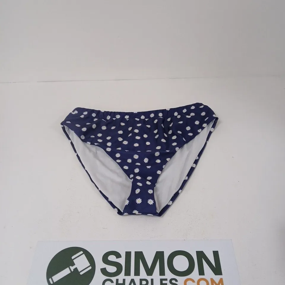 LASCANA NAVY DAISY PRINT BIKINI SET – TOP & BOTTOM, UK SIZE XXXL