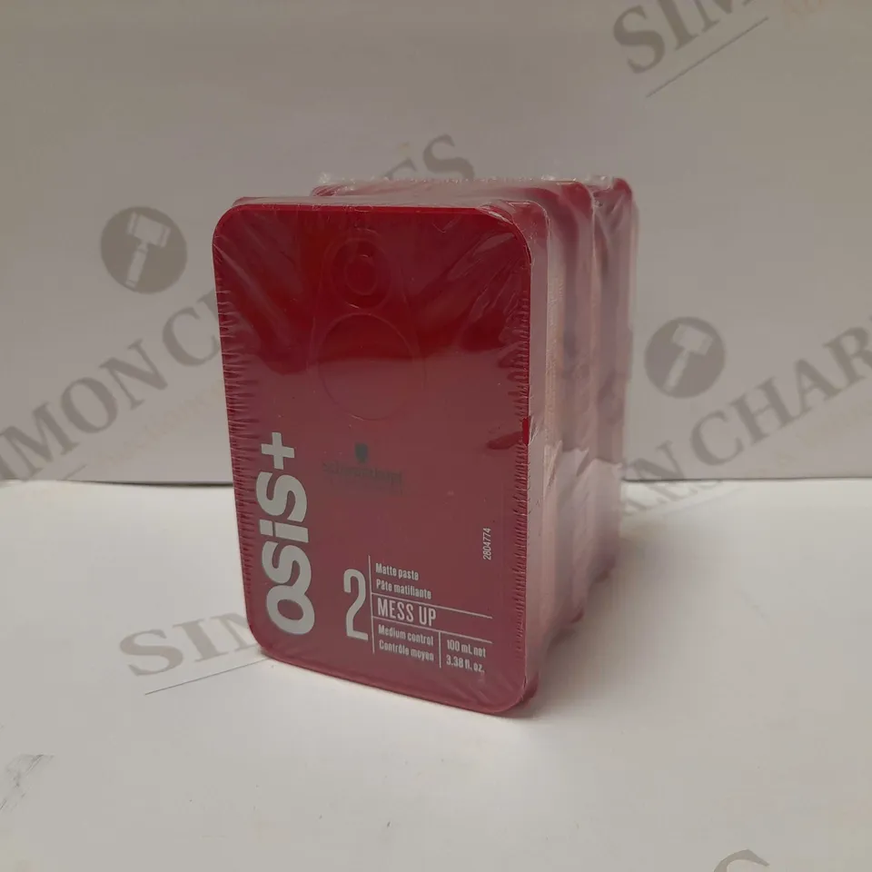 LOT OF 3 X 100ML SCHWARZKOPF OSIS+ 2 MESS UP MATTE PASTE