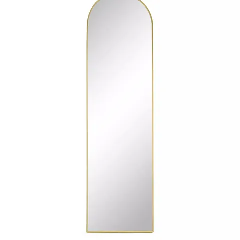 BOXED GOLD ROUNDED STANDING MIRROR 45X160CM - COLLECTION ONLY