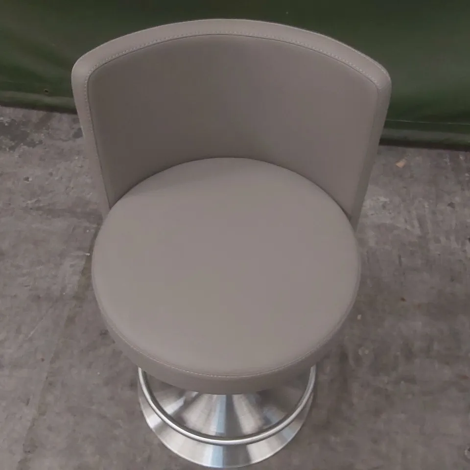 QUALITY DESIGNER MONZA STAINLESS STEEL AND PU LEATHER BAR STOOL