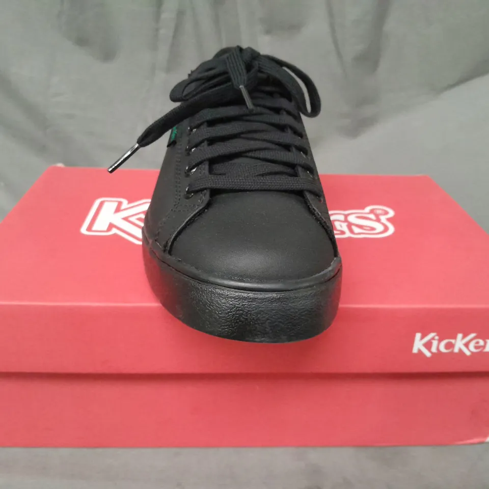 BOXED PAIR OF KICKERS SHOES IN BLACK EU SIZE 38