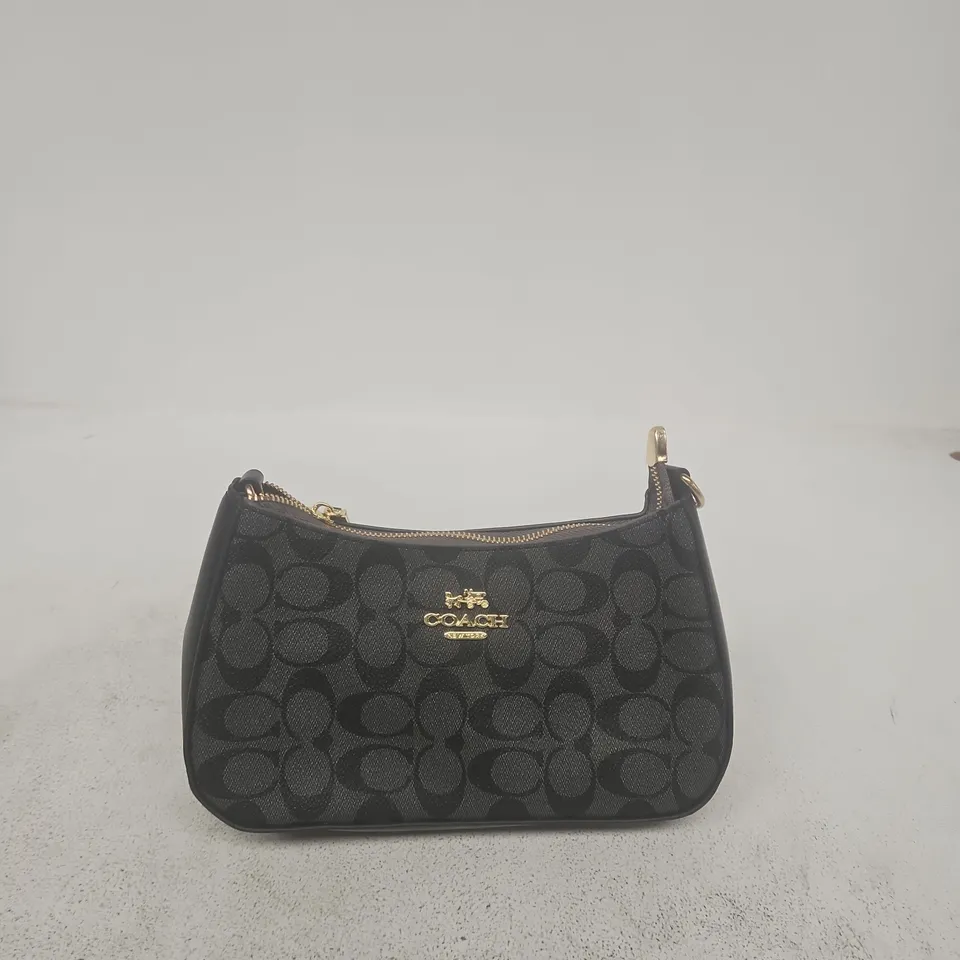 COACH SIGNATURE MONOGRAM CANVAS SHOULDER BAG