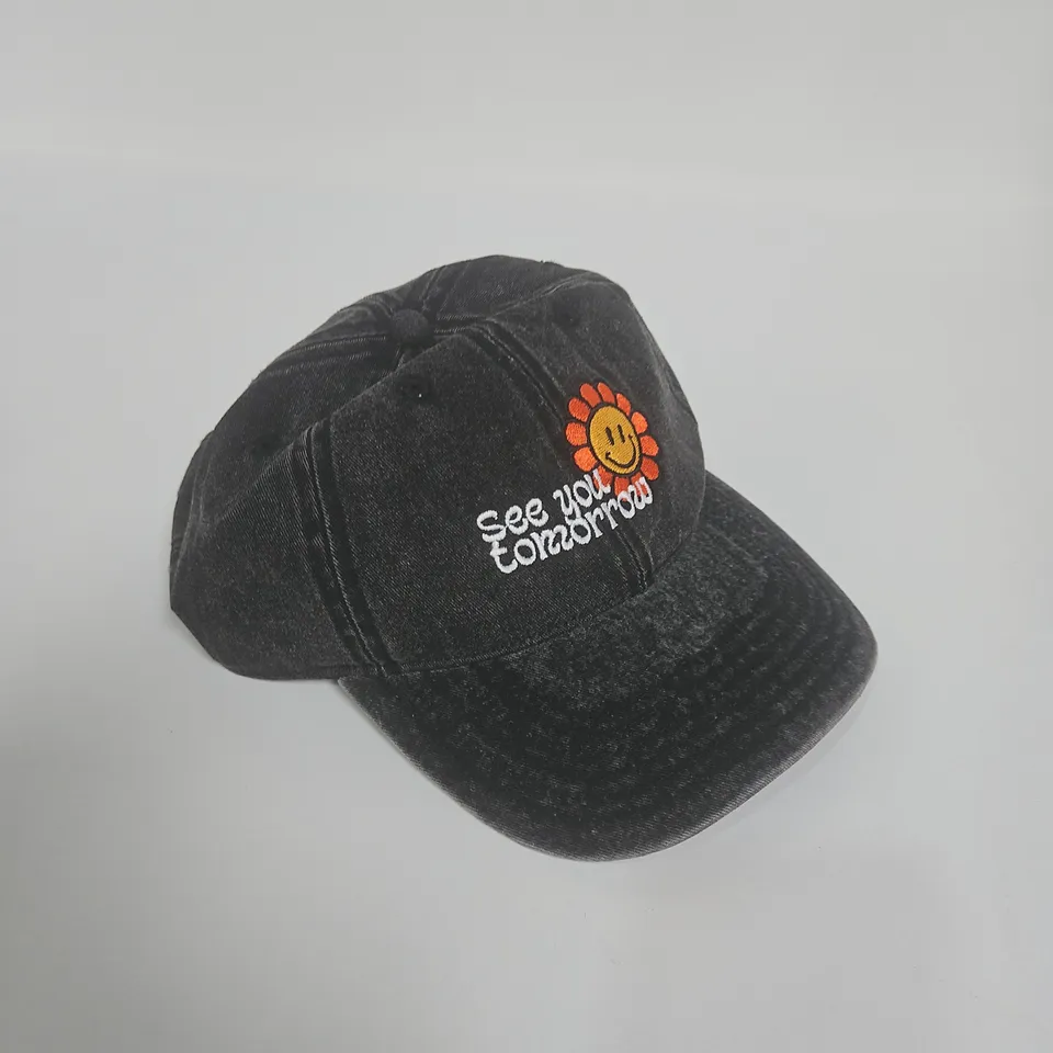 OTTO BLACK CAP WITH SEE YOU TOMORROW EMBROIDERY (ONE SIZE) 