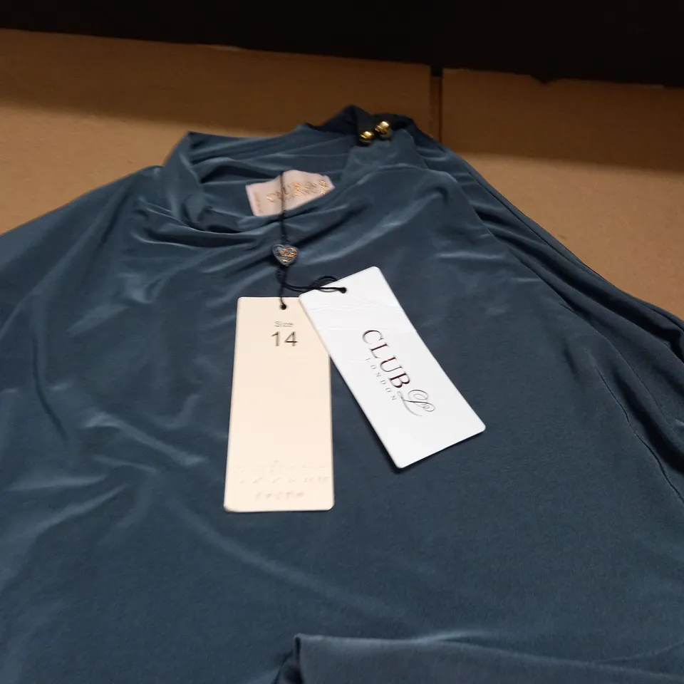 CLUB OF LONDON ONE SLEEVE DRESS - UK 14