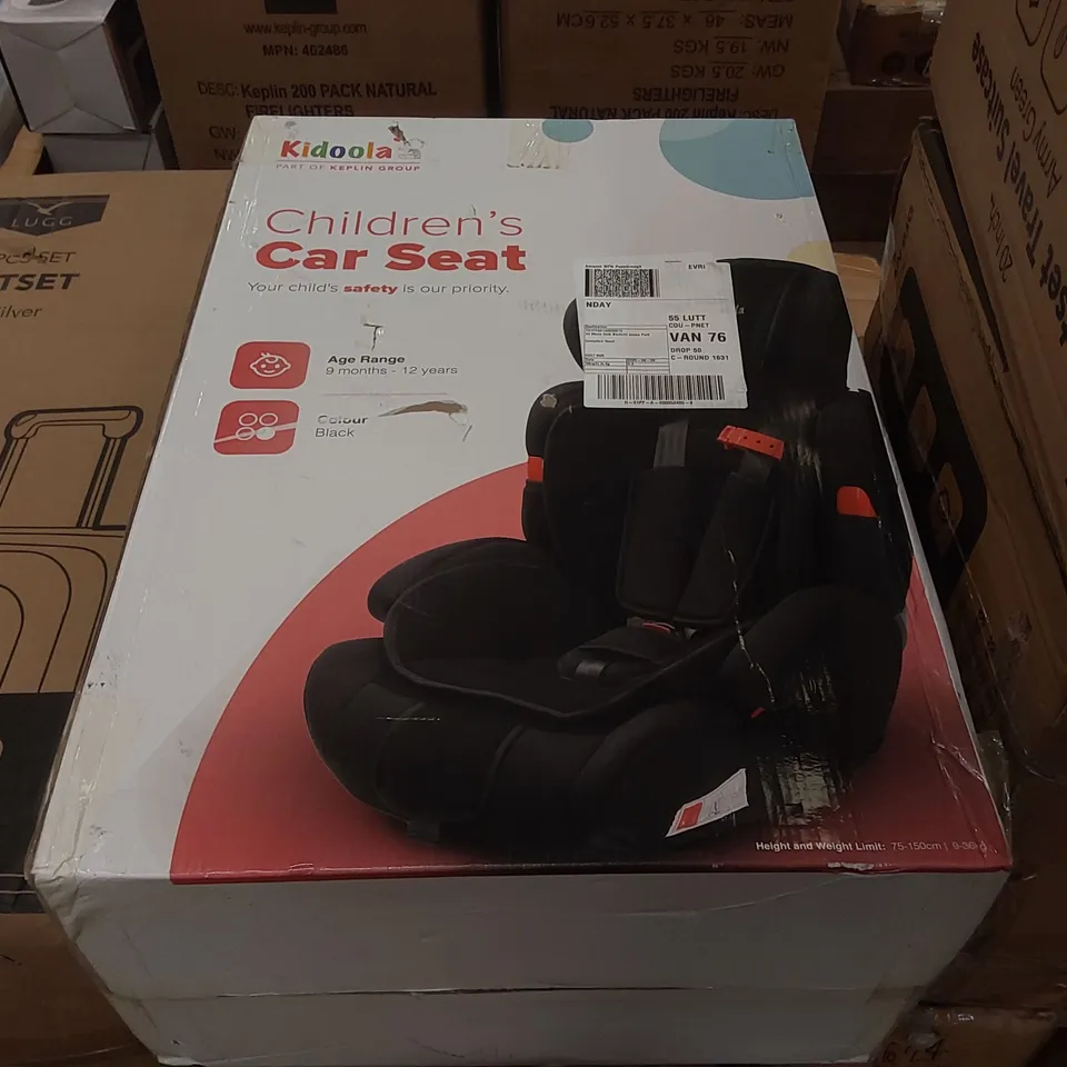 BOXED KIDOOLA CHILDREN'S CAR SEAT