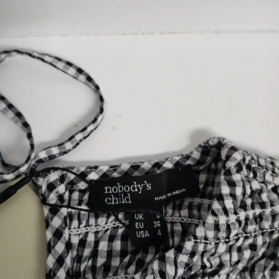 NOBODY'S CHILD CHECKERED DRESS – UK 8 (EU 36, USA 4) MADE IN INDIA