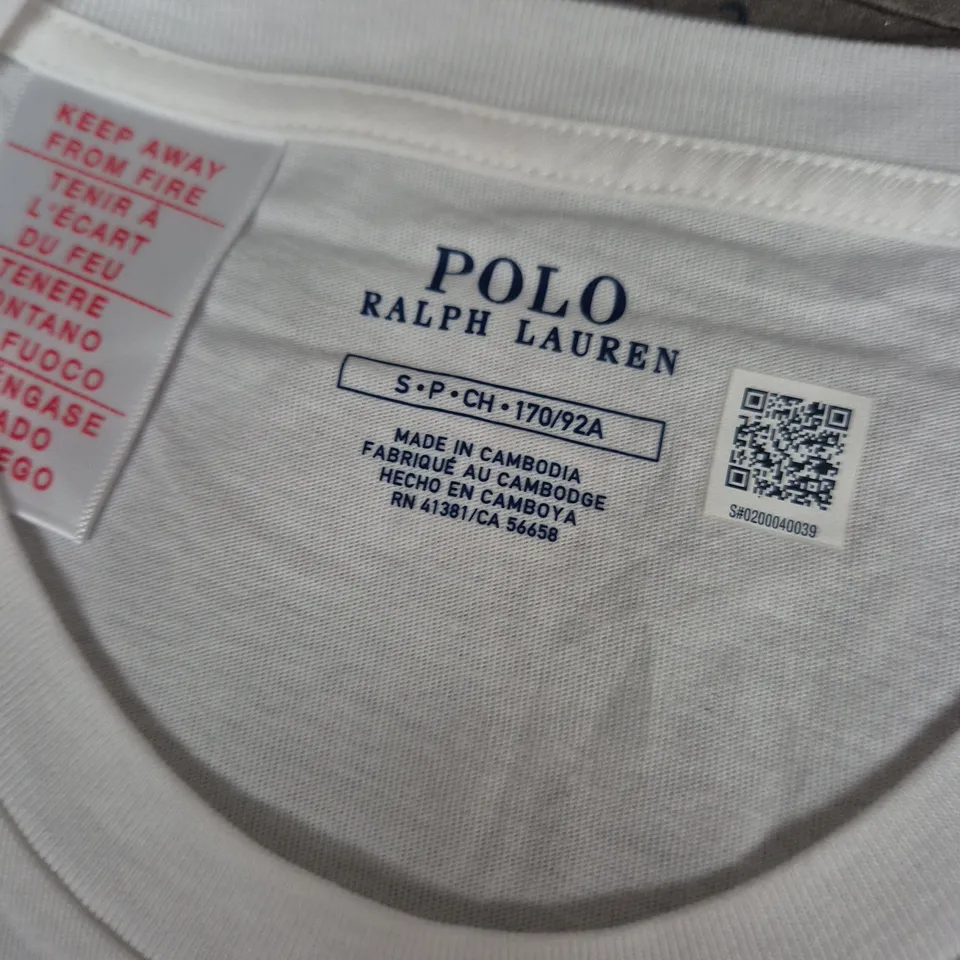 POLO RALPH LAUREN POLO B SS CREW TEE – WHITE, SMALL