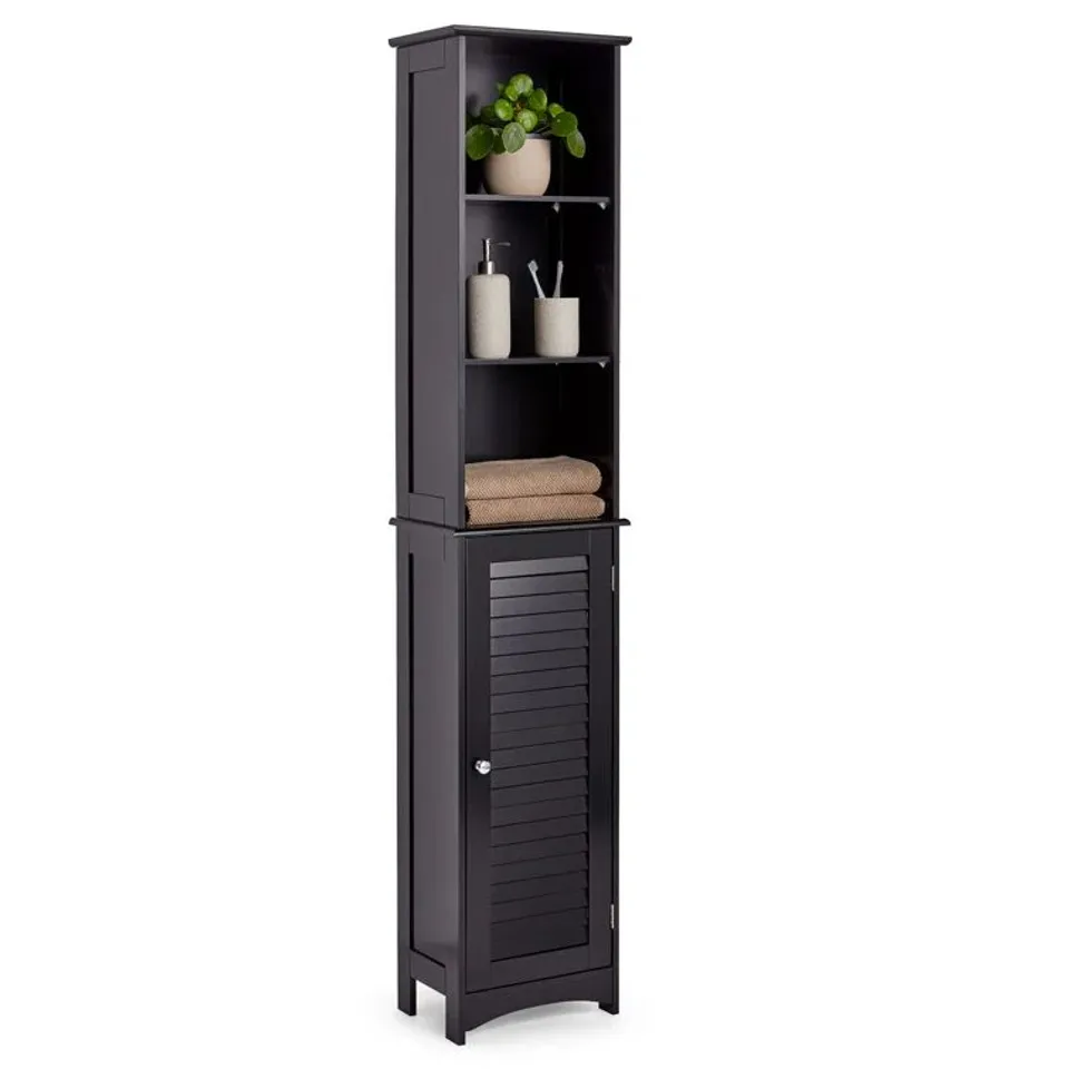 BOXED SHREWSBURY 34cm W X 166cm H X 23cm D TALL BATHROOM CABINET (1 BOX)