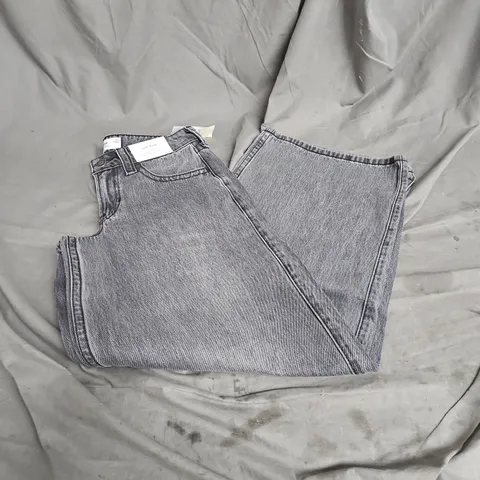 HOLLISTER SUPER BAGGY LOW RISE JEANS IN WASHED BLACK SIZE W25