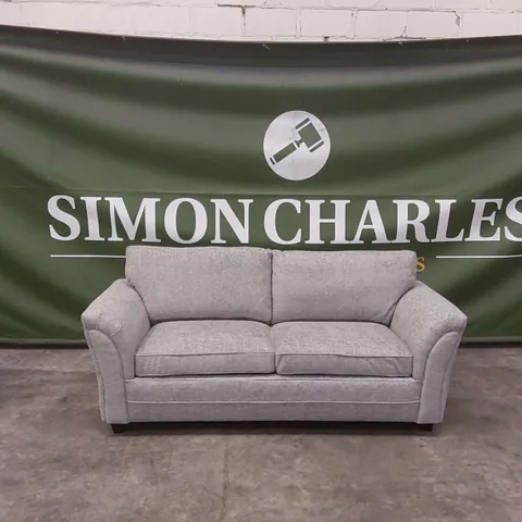 DURY CHUNKY WEAVE 3 SEATER STANDARD BACK SOFA - GREY