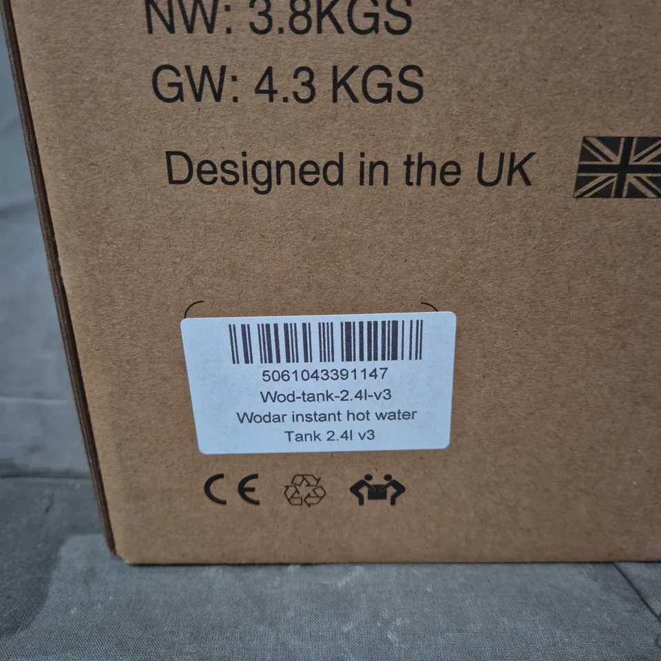 WODAR INSTANT HOT WATER TANK 2.4L – V3 (DESIGNED IN THE UK)
