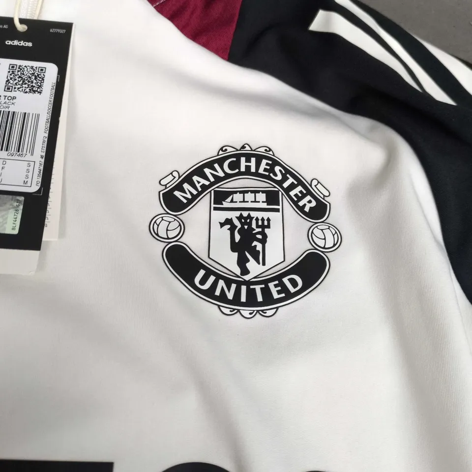 ADIDAS MANCHESTER UNITED TRAINING TOP IN WHITE - SMALL