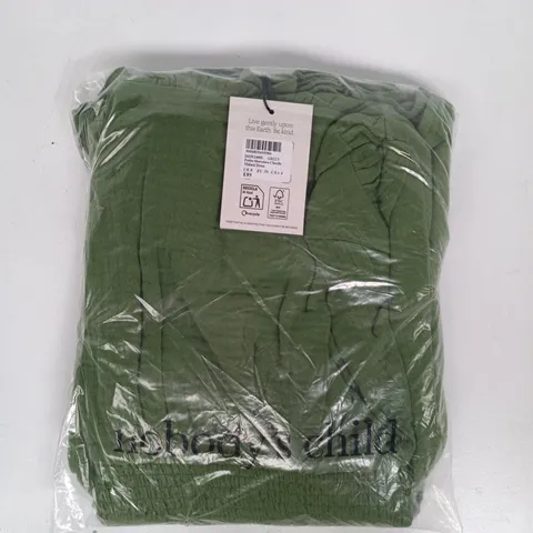 BAGGED NOBODY'S CHILD PETITE SLEEVELESS CHARLIE MIDAXI DRESS IN GREEN SIZE UK 8