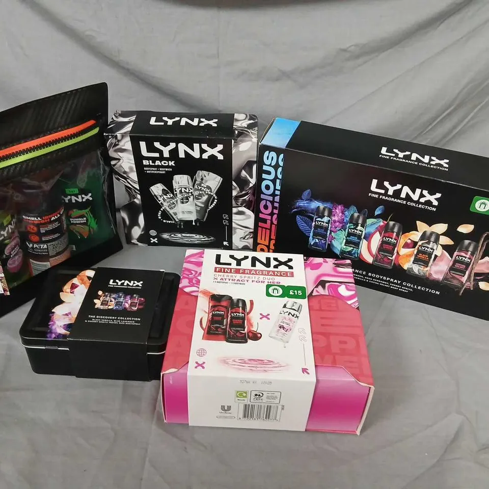 FIVE ASSORTED LYNX GIFT SETS