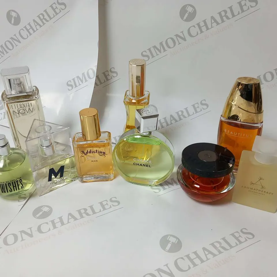 APPROXIMATELY 20 ASSORTED UNBOXED FRAGRANCES TO INCLUDE; TED BAKER, CHANEL, ESTEE LAUDER AND CALVIN KLEIN