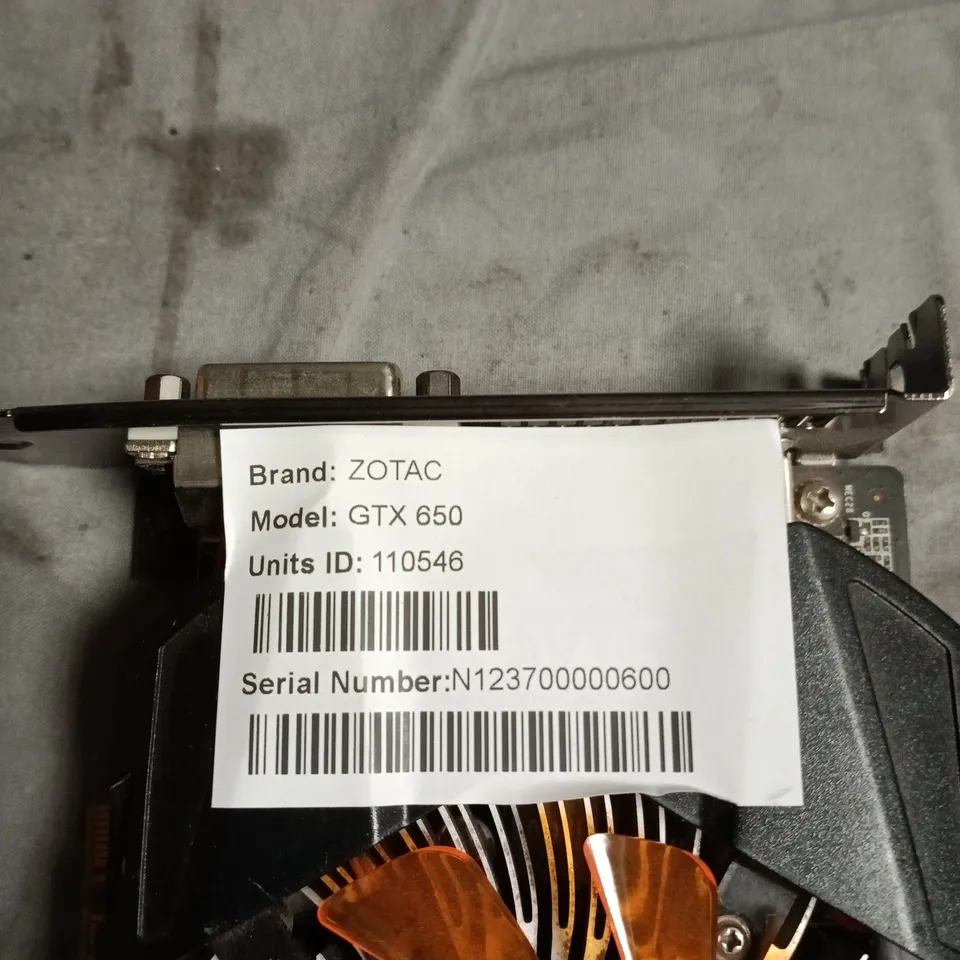 ZOTAC GTX 650 GRAPHICS CARD