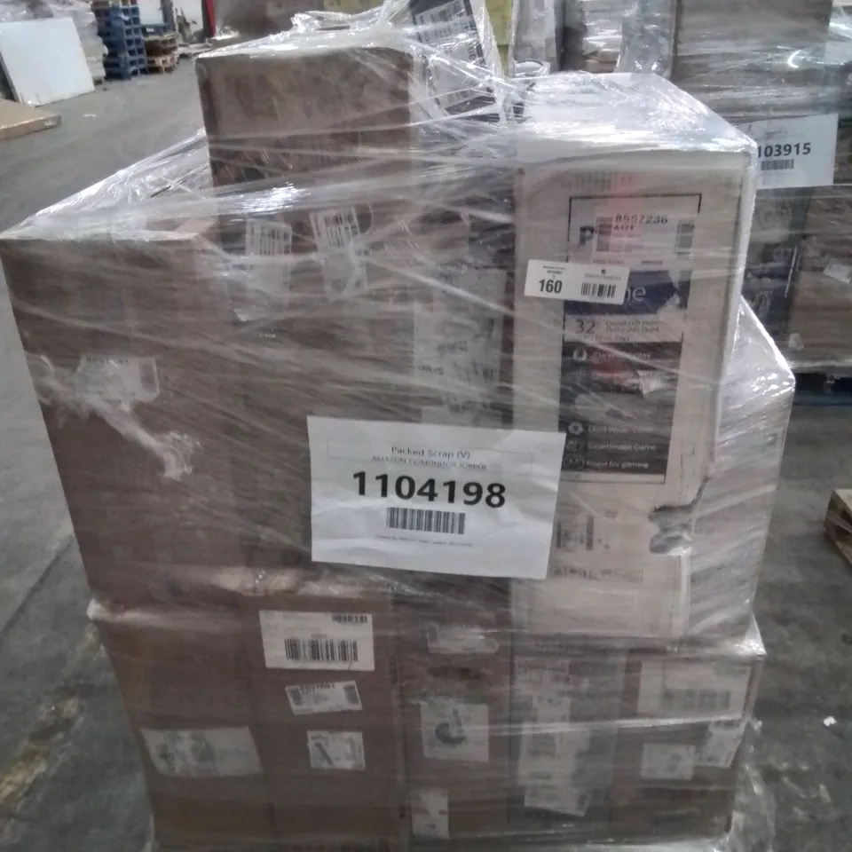 PALLET OF APPROXIMATELY 19 UNPROCESSED RAW RETURN MONITORS AND TELEVISIONS TO INCLUDE;