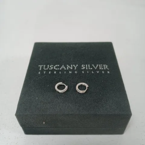 TUSCANY SILVER STERLING SILVER HOOP EARRINGS