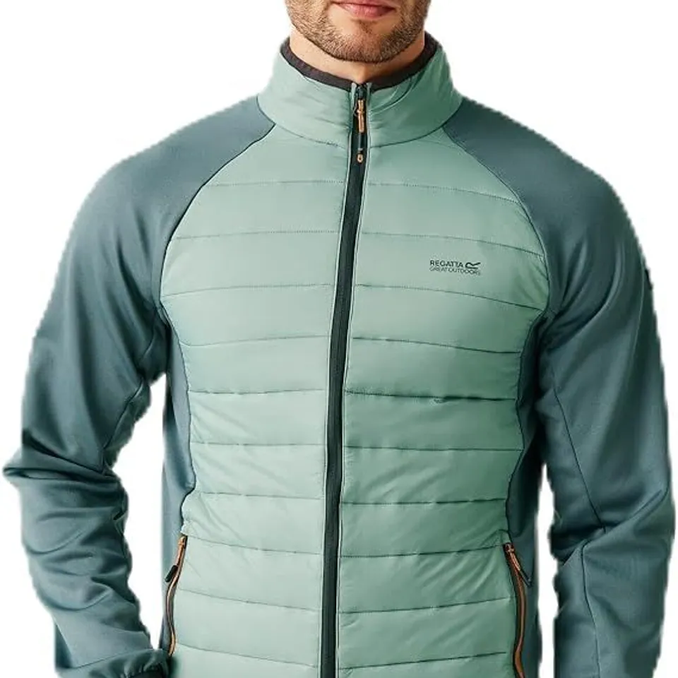 BRAND NEW REGATTA CLUMBER HYBRID IV MENS JACKET IN GLACIER/STORMY WEATHER - UK SMALL