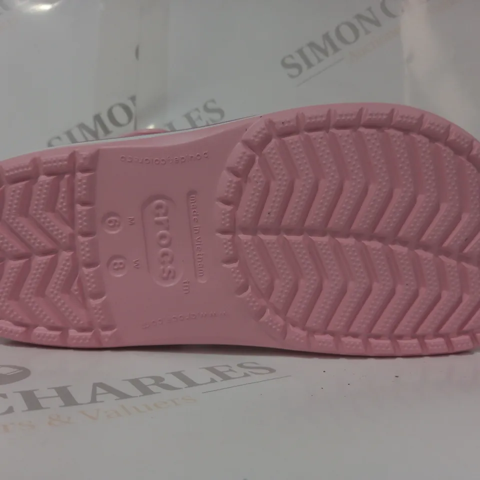 PAIR OF CROCS CROCBAND CLOGS IN PINK UK SIZE M5/W6