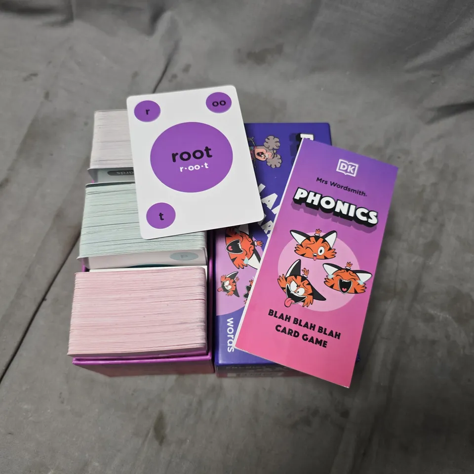 PHONICS CARD GAME – BLAH BLAH BLAH CARD GAME (200+ WORDS), DK/MRS WORDSMITH