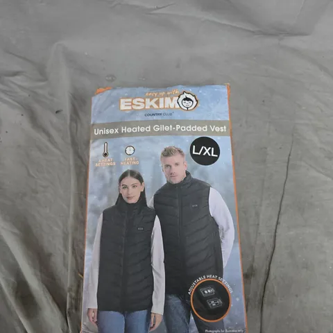 ESKIMO COUNTRY CLUB UNISEX HEATED GILET-PADDED VEST – SIZE L/XL