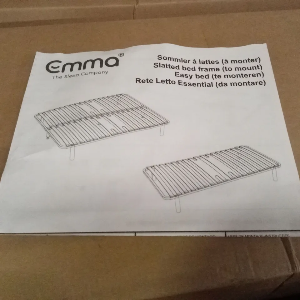 BRAND NEW BOXED EMMA SLATTED BED FRAME - 135 X 190 DOUBLE (1 BOX)