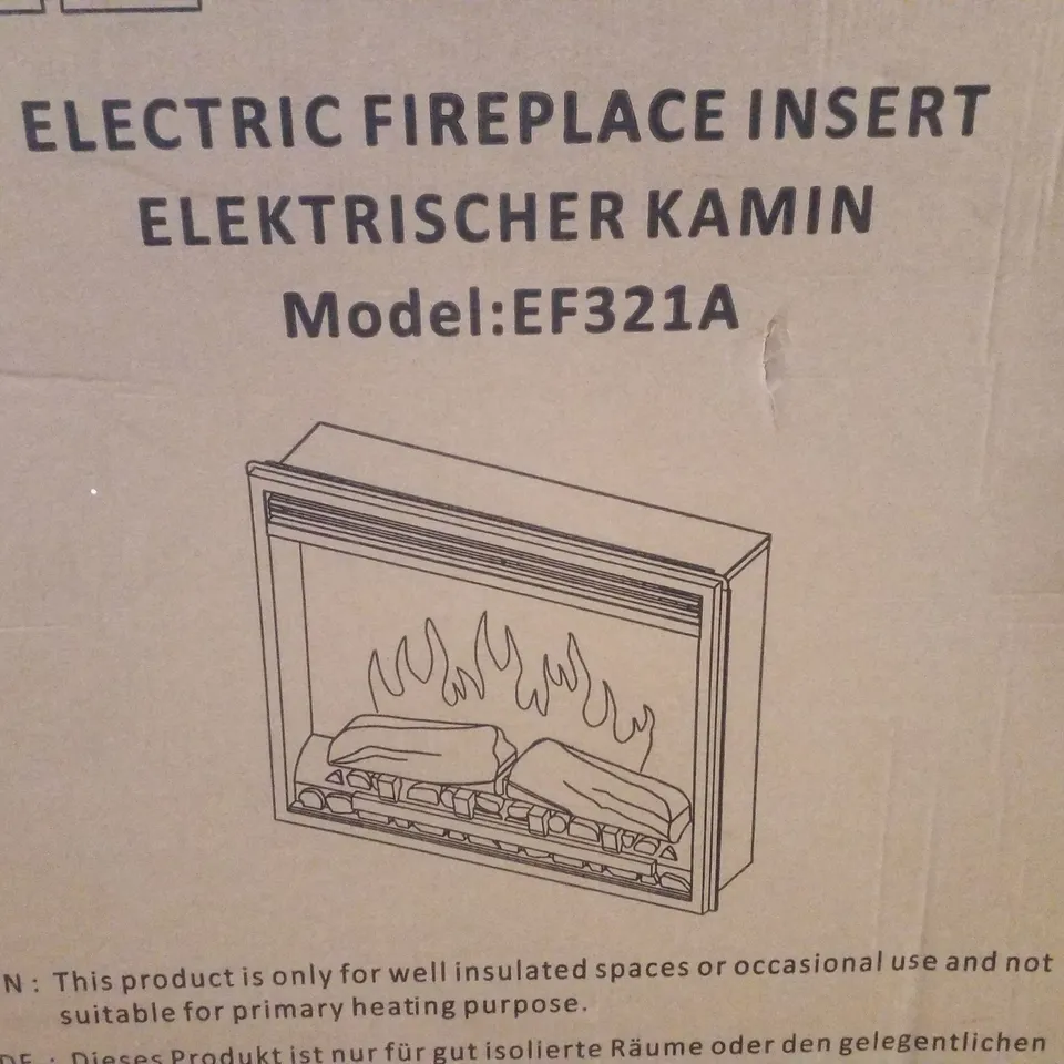 BOXED ELECTRIC FIREPLACE INSERT