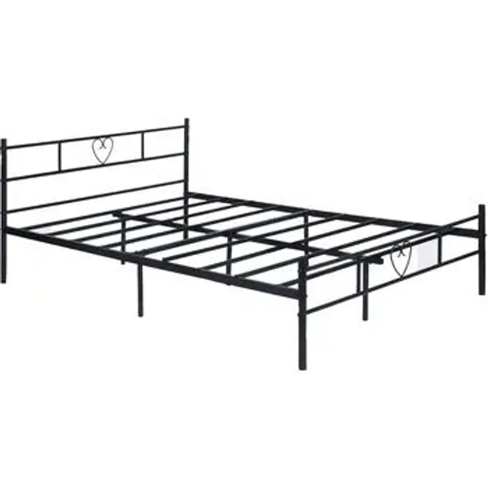 BOXED ALDOUS BED FRAME SMALL DOUBLE - BLACK (1 BOX)