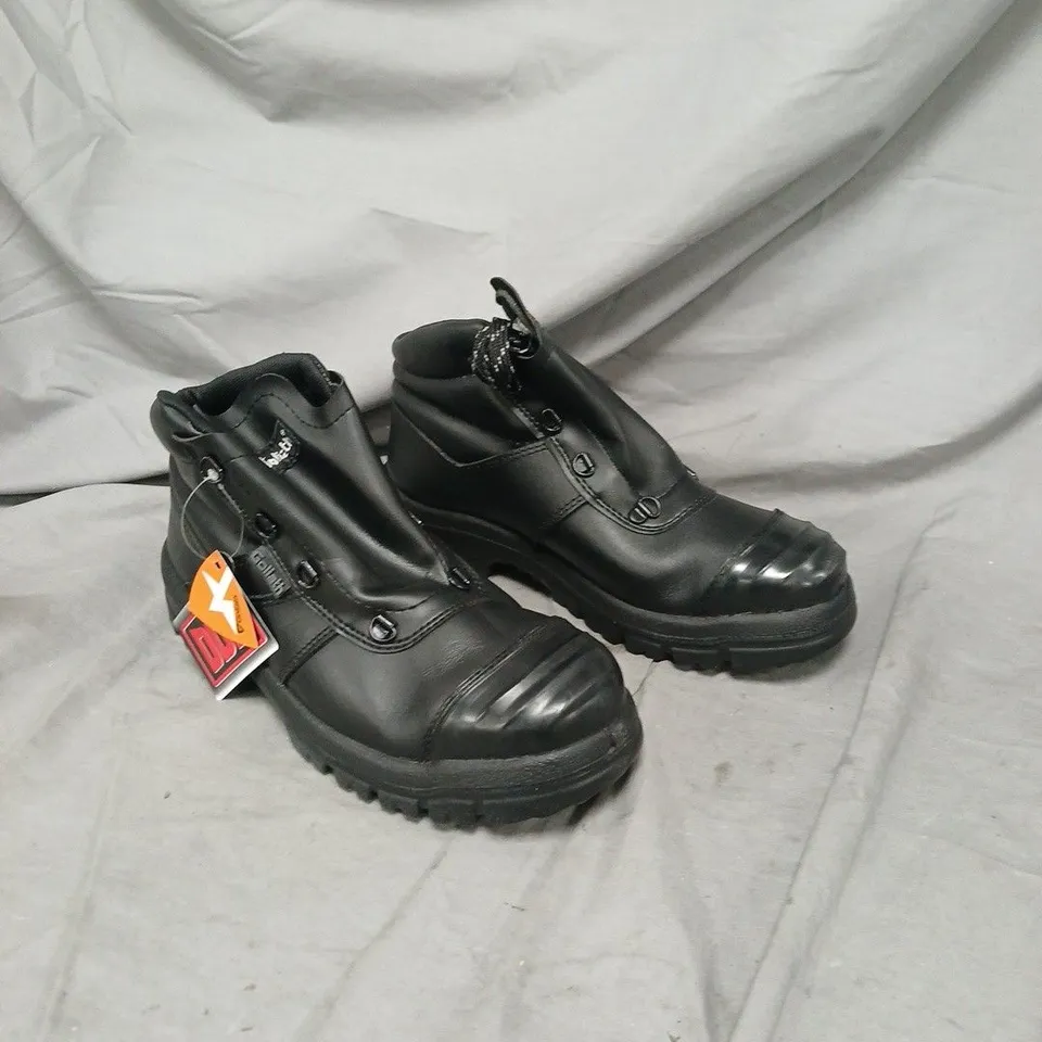 GOLIATH BLACK LEATHER SAFETY BOOTS – WORK BOOTS - SIZE 8