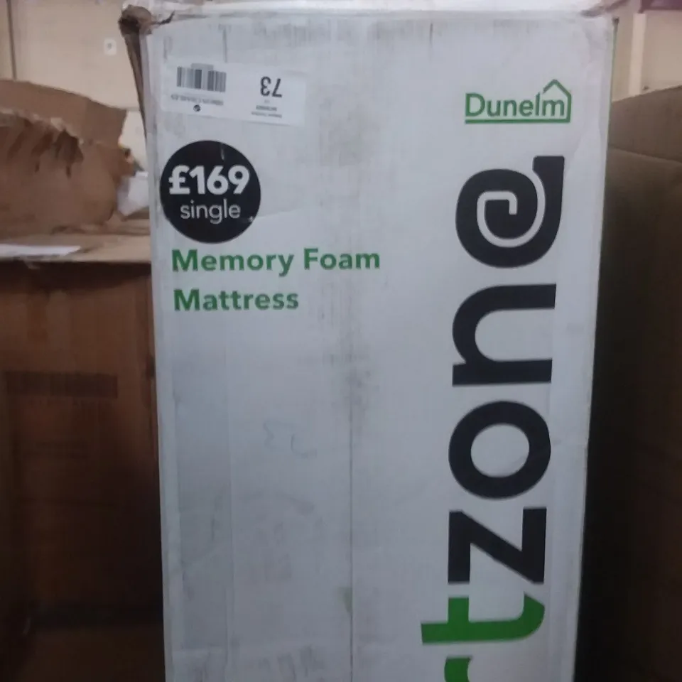 BOXED COMFORT ZONE 18CM MEMORY FOAM SINGLE  MATTRESS 