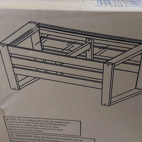 BOXED WALKER EDISON OPEN SIDE WOOD COFFEE TABLE - BROWN (1 BOX)