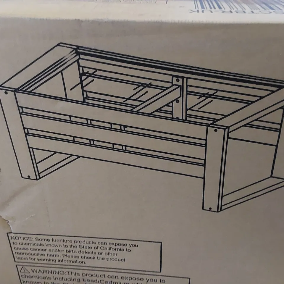 BOXED WALKER EDISON OPEN SIDE WOOD COFFEE TABLE - BROWN (1 BOX)