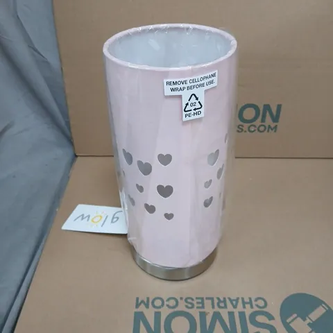 BOXED GLOW HEARTS TABLE LAMP – PINK