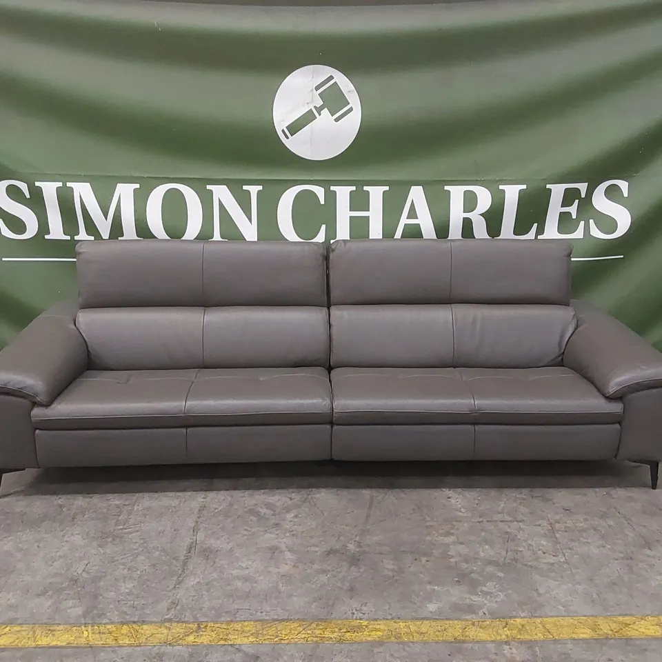 QUALITY DESIGNER ITALIAN MADE MARTINE LARGE 4 SEATER LEATHER SOFA